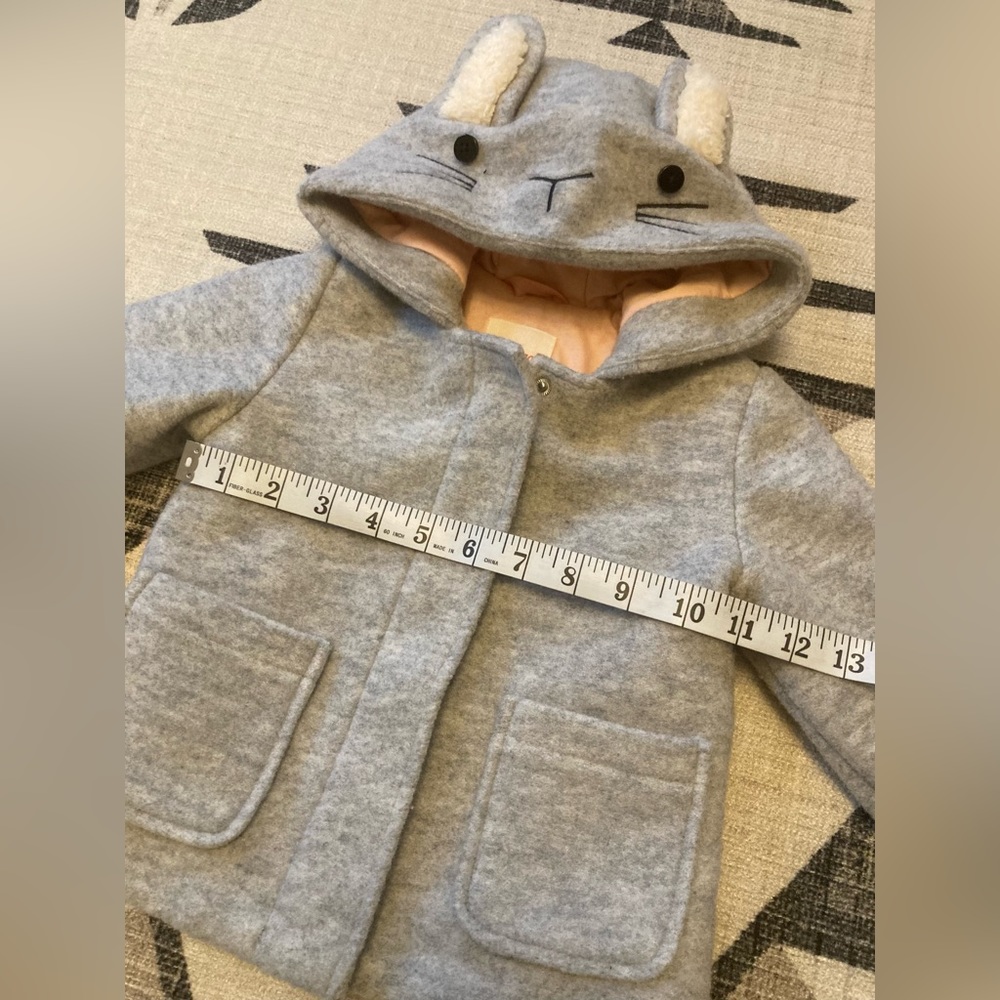 Cat & Jack Bunny Peacoat, 12m - Picture 7 of 12